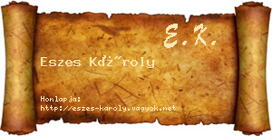 Eszes Károly névjegykártya
